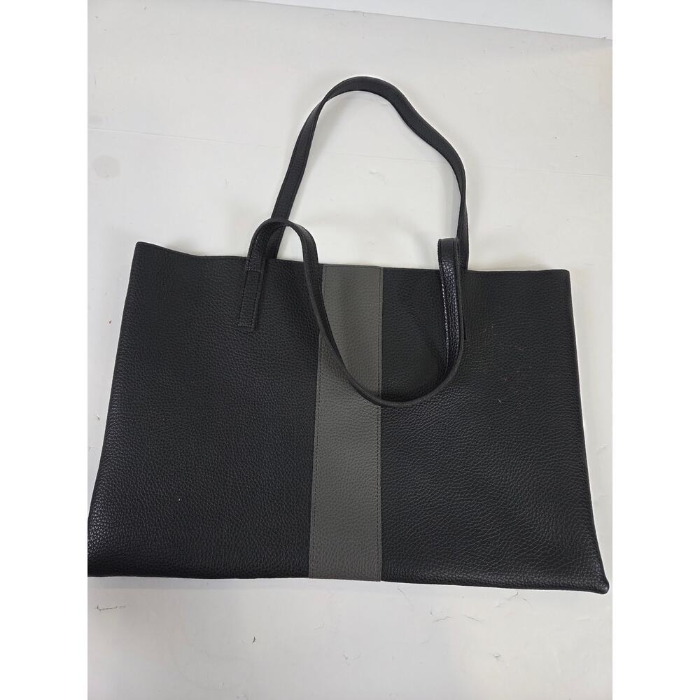 Vince Camuto Pebbled Black Leather Tote Shoulder Bag Purse - Picture 5 of 6